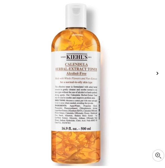 Kiehl's科颜氏金盏花水500ML!不含酒精!添加天然金盏花成分!