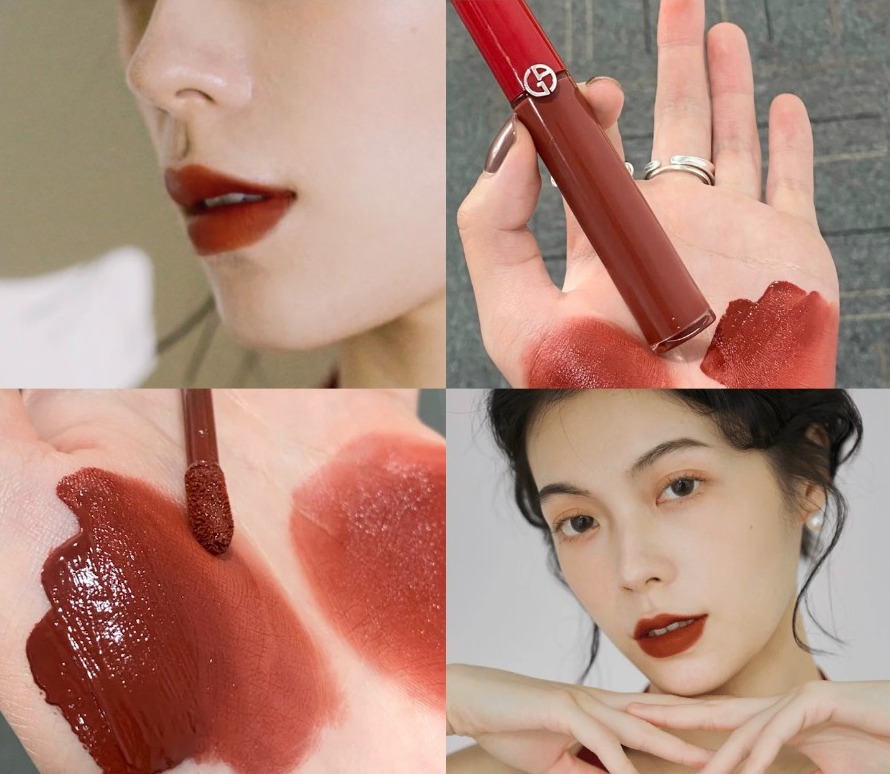 Armani 红管206# 火爆秋冬的陶土红棕色