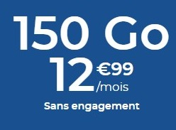 Cdiscount mobile>>12.99欧=150G