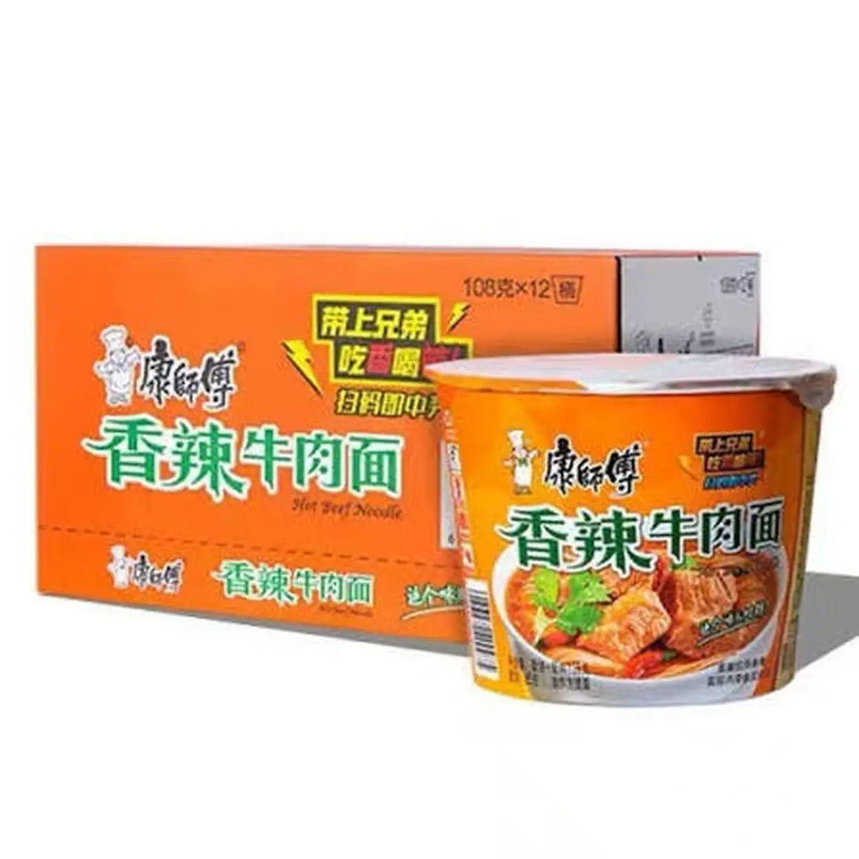 康师傅 香辣牛肉面108g