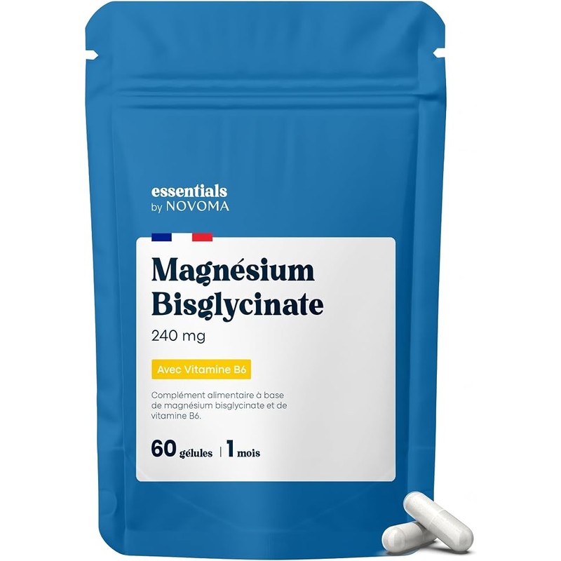 Magnesium Bisglycinate镁+维B6补充剂7€💊60粒素食胶囊